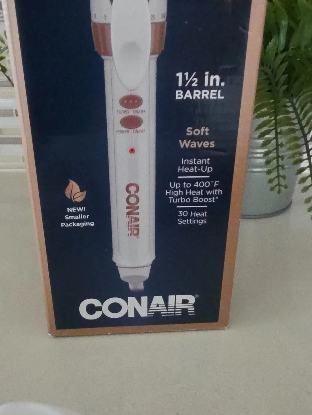 Conair Double Ceramic 1 1/2” Soft Waves Curling Iron White Rose Gold